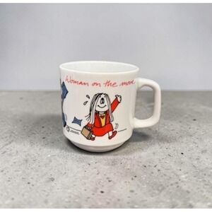 Vintage 1985 Cathy Comic Mug Woman On The Move Current Inc Japan Coffee Cup